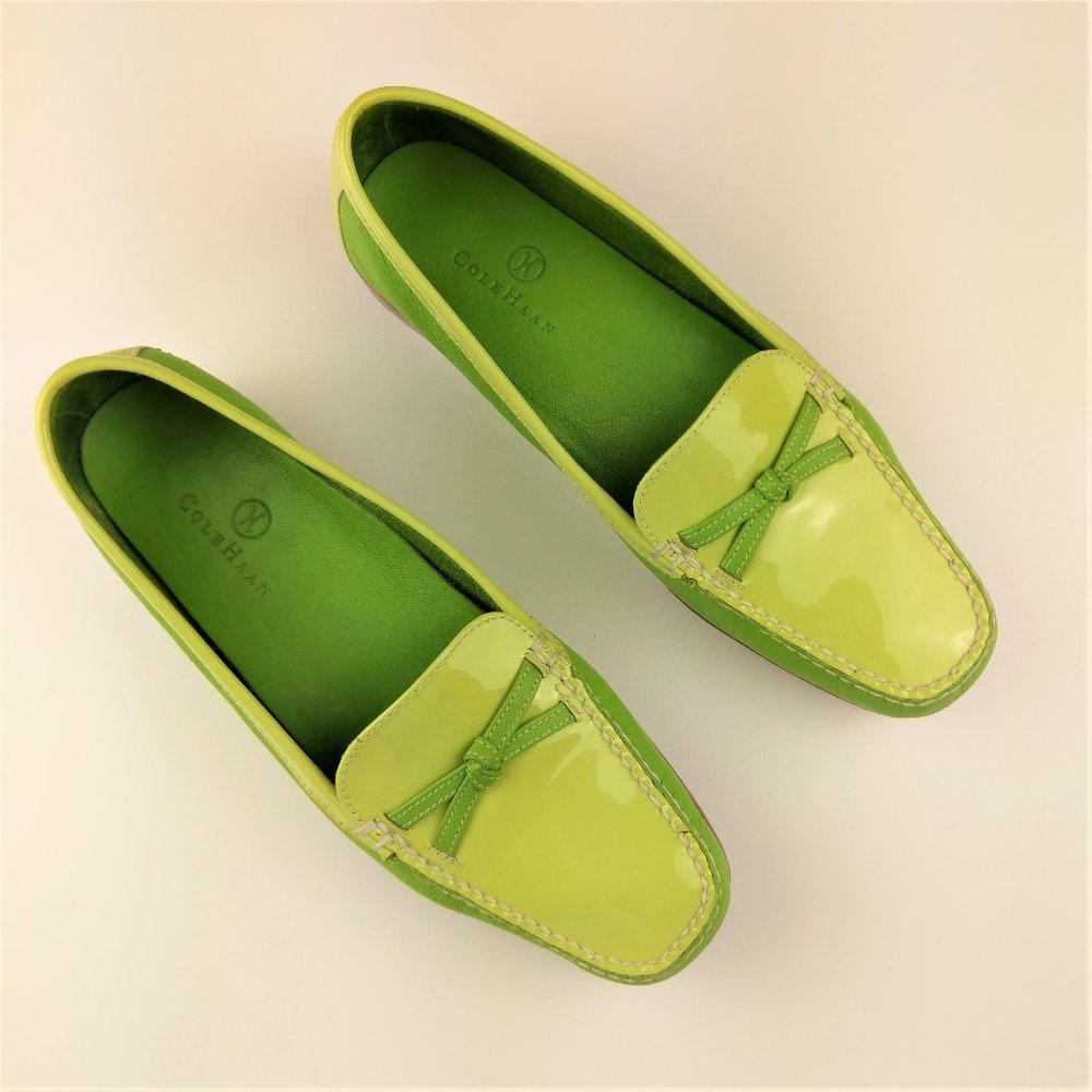 Green Cole Haan Leather Loafers 6 M Brazil